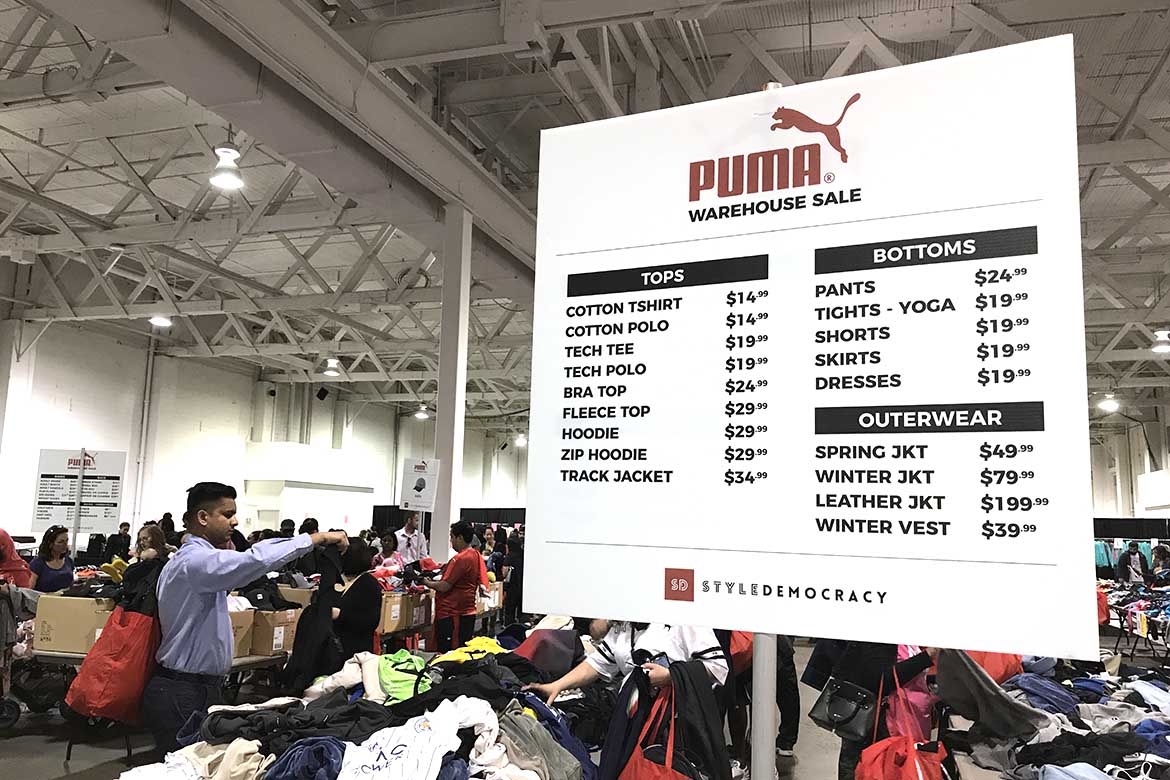 puma warehouse sale